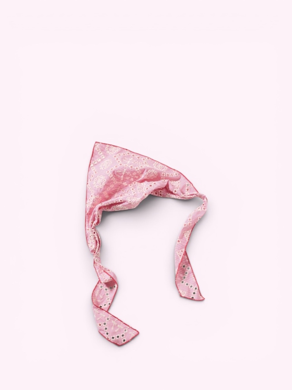 NWT By Anthropologie Pink Floral Eyelet Hair Scarf